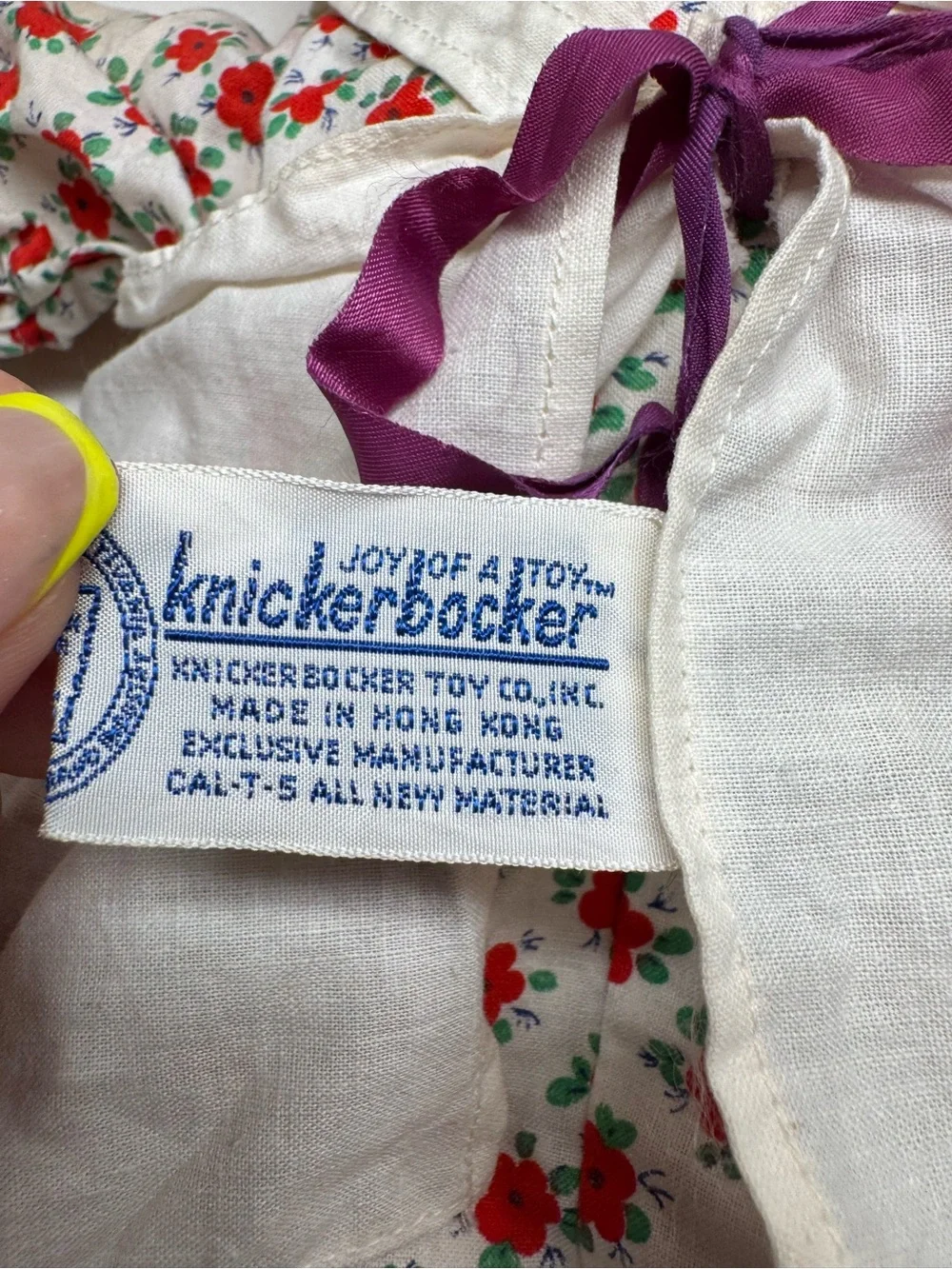 Vintage 60/ 70’s Knickerbocker Wind-Up Musical Raggedy Ann Doll Original Working